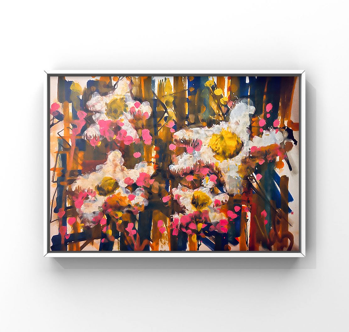 Flowers, an original acrylic by Jose Velez